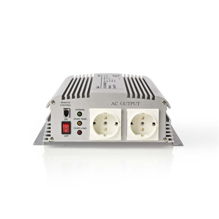 Nedis Power Inverter Modificeret sinus | Indgangsspænding: 12 V DC | Enhedens strømudgangsforbindelse: Type F (CEE 7/3) | 230 V AC 50 Hz | 1700 W | Peak-effekt: 3000 W | Skrueterminal | Sølv i gruppen HJEM, HUS & HAVE / Elektricitet & Belysning / Transformere hos TP E-commerce Nordic AB (38-77423)