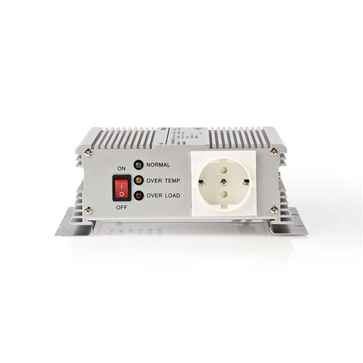 Nedis Power Inverter Modificeret sinus | Indgangsspænding: 12 V DC | Enhedens strømudgangsforbindelse: Type F (CEE 7/3) | 230 V AC 50 Hz | 600 W | Peak-effekt: 1500 W | Batteriklemmer | Sølv i gruppen HJEM, HUS & HAVE / Elektricitet & Belysning / Transformere hos TP E-commerce Nordic AB (38-77427)