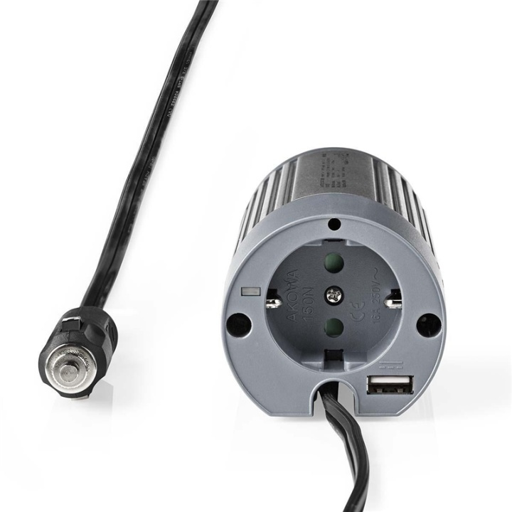 Nedis Power Inverter Modificeret sinus | Indgangsspænding: 24 V DC | Enhedens strømudgangsforbindelse: Type F (CEE 7/3) | 230 V AC 50 Hz | 100 W | Peak-effekt: 200 W | Stik til cigarettænder | Sølv i gruppen HJEM, HUS & HAVE / Elektricitet & Belysning / Transformere hos TP E-commerce Nordic AB (38-77429)