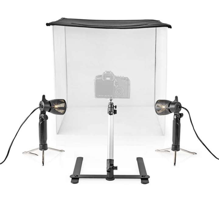 Nedis Fotostudie Kit | 400 lm | Sammenfoldelig | Baggrunde inkluderet | Rejsetaske inkluderet | Sort i gruppen HJEMMEELEKTRONIK / Foto og video / Fotografi udstyr / Andet hos TP E-commerce Nordic AB (38-77447)