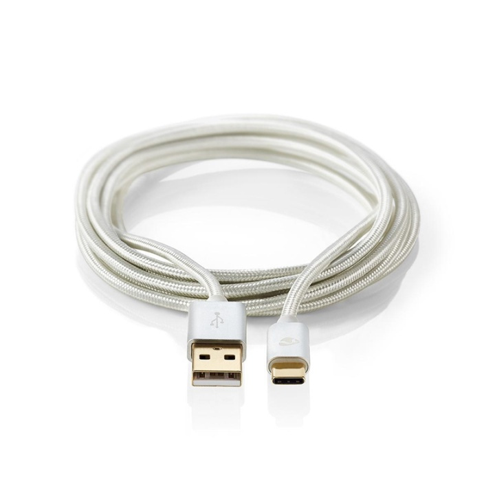 Nedis USB-kabel | USB 2.0 | USB-A Han | USB-C™ Han | 15 W | 480 Mbps | Guldplateret | 2.00 m | Runde | Flettet / Nylon | Aluminium | Cover Window Box i gruppen SMARTPHONES & TABLETS / Opladere og kabler / Kabler / Kabler Type C hos TP E-commerce Nordic AB (38-77540)