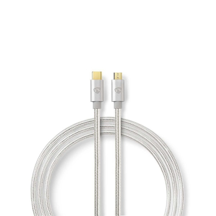 Nedis USB-kabel | USB 2.0 | USB-C™ Han | USB Micro-B han | 10 W | 480 Mbps | Guldplateret | 2.00 m | Runde | Flettet / Nylon | Aluminium | Cover Window Box i gruppen SMARTPHONES & TABLETS / Opladere og kabler / Kabler / Kabler Type C hos TP E-commerce Nordic AB (38-77544)