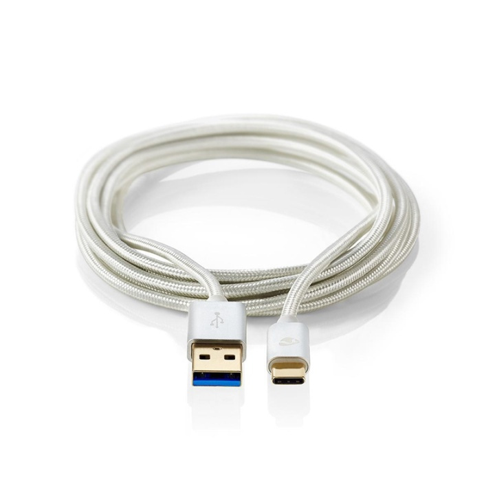 Nedis USB-kabel | USB 3.2 Gen 1 | USB-A Han | USB-C™ Han | 15 W | 5 Gbps | Guldplateret | 2.00 m | Runde | Flettet / Nylon | Aluminium | Cover Window Box i gruppen SMARTPHONES & TABLETS / Opladere og kabler / Kabler / Kabler Type C hos TP E-commerce Nordic AB (38-77563)