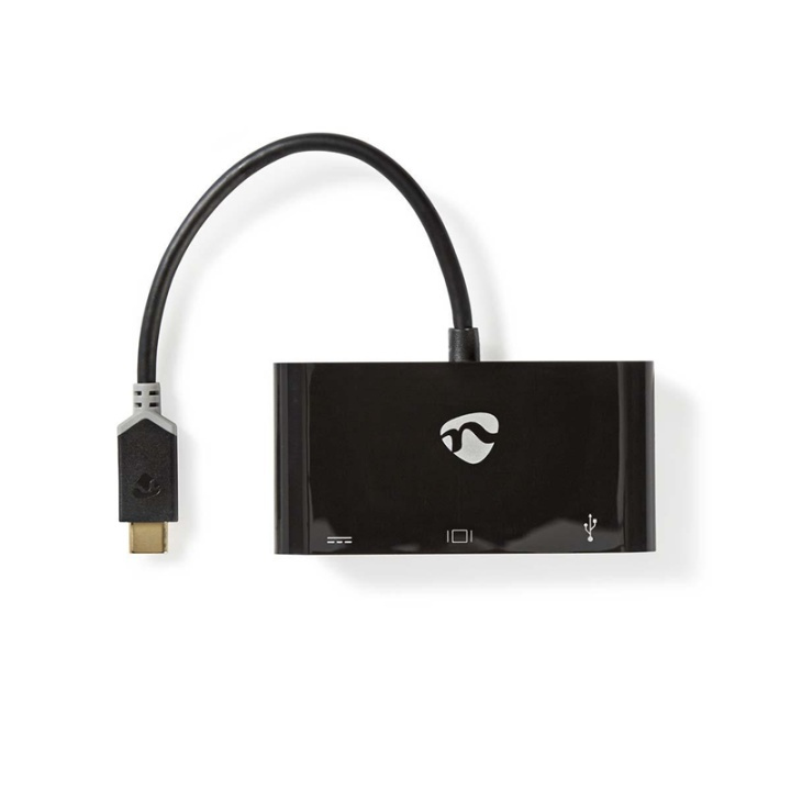 Nedis USB Multi-Port Adapter | USB 3.2 Gen 1 | USB-C™ Han | USB-A Hun / USB-C™ Hun / VGA Hun | 0.20 m | Runde | Guldplateret | PVC | Antracit | Window Box i gruppen SMARTPHONES & TABLETS / Opladere og kabler / Adaptere hos TP E-commerce Nordic AB (38-77571)