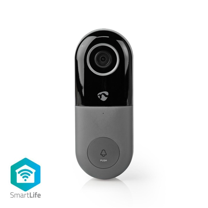 Nedis SmartLife Video Dørtelefon | Wi-Fi | Transformer | Full HD 1080p | Cloud Storage (mulighed) / microSD (ikke inkluderet) | IP54 | Med bevægelsessensor | Nattesyn | Grå / Sort i gruppen HJEM, HUS & HAVE / Smart hjem / Dørklokker hos TP E-commerce Nordic AB (38-77679)