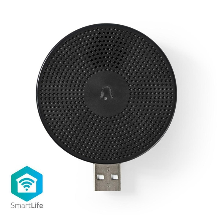 Nedis SmartLife Klokke | Wi-Fi | Tilbehør til: WIFICDP10GY | USB Drevet | 4 Lyde | 5 V DC | Justérbar volume | Sort i gruppen HJEM, HUS & HAVE / Smart hjem / Dørklokker hos TP E-commerce Nordic AB (38-77683)