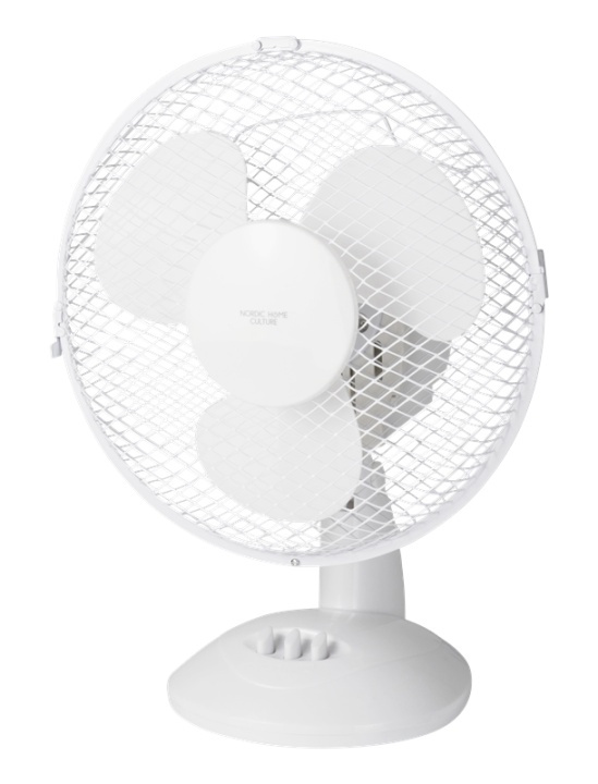 NORDIC HOME Desk Fan, 230mm, two speed setting, 20W, tiltable, i gruppen HJEM, HUS & HAVE / Ventilator & Klima apparater / Ventilatorer hos TP E-commerce Nordic AB (38-78271)