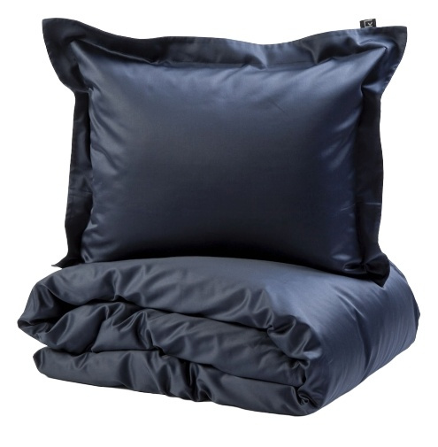 Kosta Linnewäfveri Manchester Satin Pudebetræk 50x60cm, Navy i gruppen HJEM, HUS & HAVE / Interiør / Sengetøj hos TP E-commerce Nordic AB (38-78731-MA)