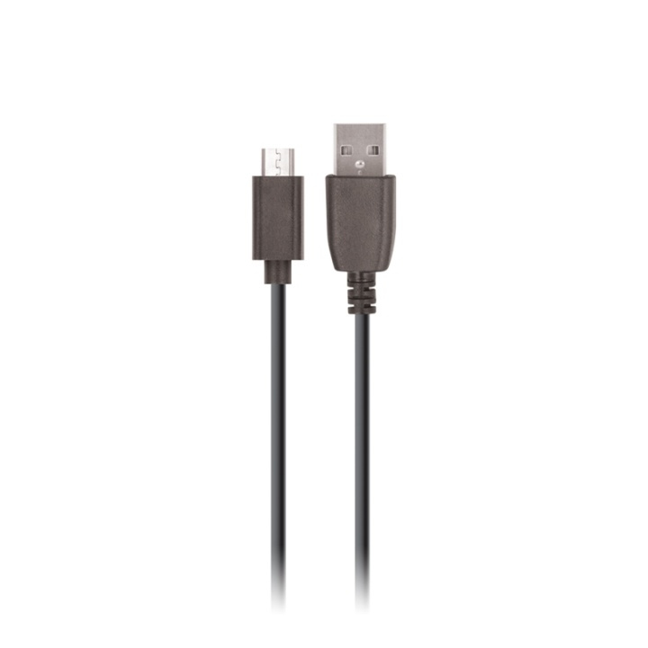 Setty MicroUSB till USB A 2.0 kabel 1 m, Svart i gruppen SMARTPHONES & TABLETS / Opladere og kabler / Kabler / Kabler microUSB hos TP E-commerce Nordic AB (38-79016)