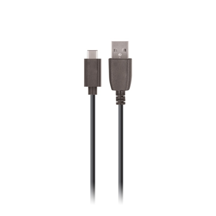 Setty USB Typ-C till USB A 2.0 kabel 1 m, Svart i gruppen SMARTPHONES & TABLETS / Opladere og kabler / Kabler / Kabler Type C hos TP E-commerce Nordic AB (38-79018)