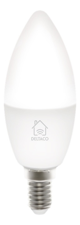 DELTACO SMART HOME LED light, E14, WiFI, 5W, 2700K-6500K, dimmable, wh i gruppen HJEM, HUS & HAVE / Smart hjem / Smart belysning hos TP E-commerce Nordic AB (38-79215)