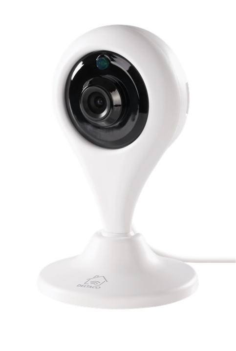 DELTACO SMART HOME network camera for indoor use, 720p, WiFi 2.4GHz i gruppen HJEM, HUS & HAVE / Alarm, Sikkerhed & Overvågning / Overvågningskameraer / Digital (netværk) / Indendørs kameraer hos TP E-commerce Nordic AB (38-79218)