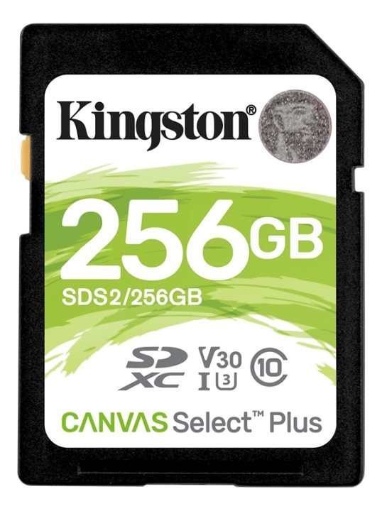 Kingston 256GB SDXC Canvas Select Plus 100R C10 UHS-I U3 V30 i gruppen HJEMMEELEKTRONIK / Lagringsmedier / Hukommelseskort / SD/SDHC/SDXC hos TP E-commerce Nordic AB (38-79232)