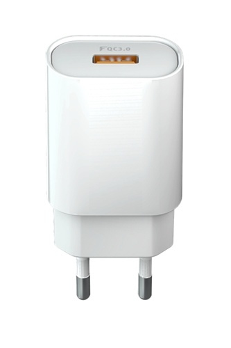 Forever Core - Vægoplader (QC 3.0),18W i gruppen SMARTPHONES & TABLETS / Opladere og kabler / Vægoplader / Vægoplader USB hos TP E-commerce Nordic AB (38-79356)