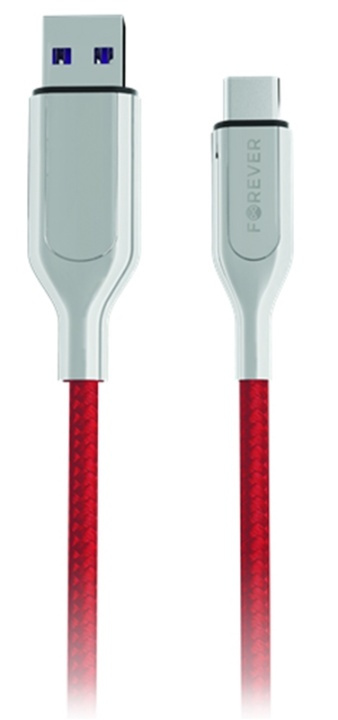 Forever Core - Ultrasnabb USB-C kabel (5A), 1m i gruppen SMARTPHONES & TABLETS / Opladere og kabler / Kabler / Kabler Type C hos TP E-commerce Nordic AB (38-79383)