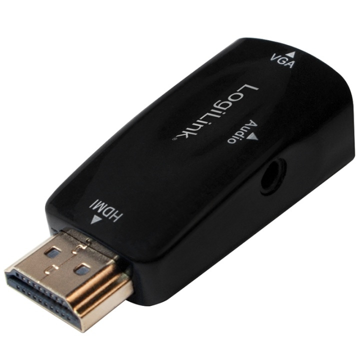 LogiLink HDMI-hane -> VGA-hona + ljud i gruppen HJEMMEELEKTRONIK / Kabler og adaptere / HDMI / Adaptere hos TP E-commerce Nordic AB (38-79635)