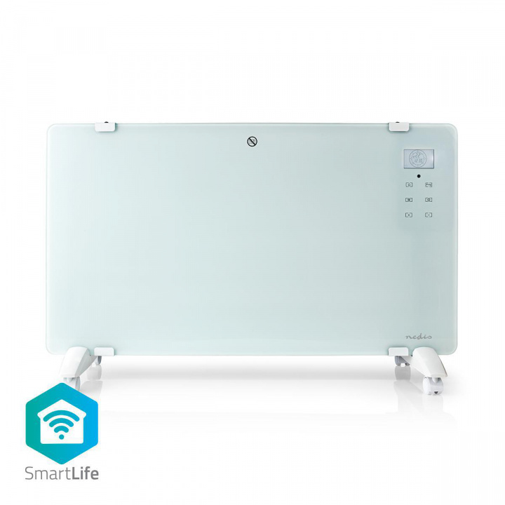 Nedis SmartLife Elradiator | Wi-Fi | Velegnet til badeværelse | Glas panel | 2000 W | 2 Varmeindstillinger | LED | 15 - 35 °C | Justerbar termostat | Hvid i gruppen HJEM, HUS & HAVE / Ventilator & Klima apparater / Radiatorer hos TP E-commerce Nordic AB (38-79736)