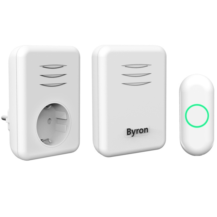 Byron Trådlös dörrklocka Plug-in och i gruppen HJEM, HUS & HAVE / Alarm, Sikkerhed & Overvågning / Dørklokker hos TP E-commerce Nordic AB (38-79982)