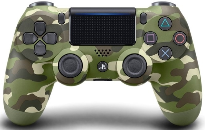 Sony DualShock 4 V2 (PS4) (Original) Grøn camouflage i gruppen HJEMMEELEKTRONIK / Spilkonsoller og tilbehør / Sony PlayStation 4 / Tilbehør hos TP E-commerce Nordic AB (38-80110)
