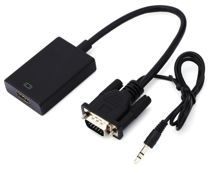 VGA till HDMI med Audio stöd, 1080p i gruppen HJEMMEELEKTRONIK / Kabler og adaptere / HDMI / Adaptere hos TP E-commerce Nordic AB (38-80520)