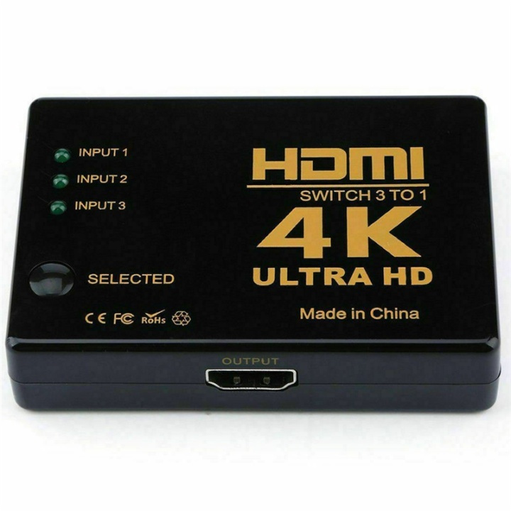 HDMI Switch 3x1 4Kx2K i gruppen COMPUTERTILBEHØR / Kabler og adaptere / HDMI / VGA / DVI switche hos TP E-commerce Nordic AB (38-80523)