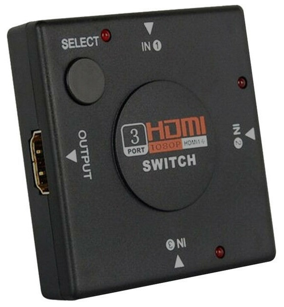 HDMI Switch 3x1 1080p i gruppen COMPUTERTILBEHØR / Kabler og adaptere / HDMI / VGA / DVI switche hos TP E-commerce Nordic AB (38-80525)