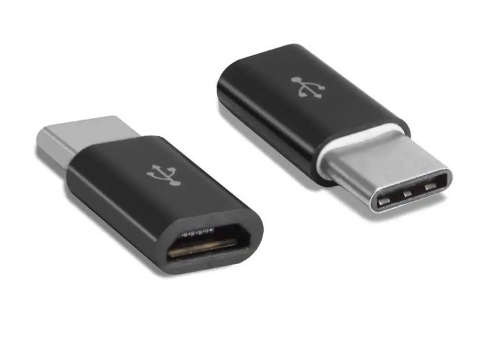 MicroUSB-B till USB-C adapter, Svart i gruppen SMARTPHONES & TABLETS / Opladere og kabler / Adaptere hos TP E-commerce Nordic AB (38-80661)