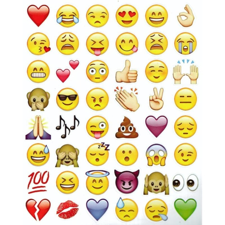 Emoji-klistermærker, 19 ark med 900+ klistermærker i gruppen LEGETØJ, BØRN & BABY / Legetøj / Hobbyartikler hos TP E-commerce Nordic AB (38-80831)