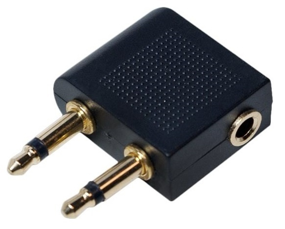 Adapter til hovedtelefoner 3,5 mm til fly i gruppen HJEM, HUS & HAVE / Elektricitet & Belysning / Rejseadaptere hos TP E-commerce Nordic AB (38-80854)