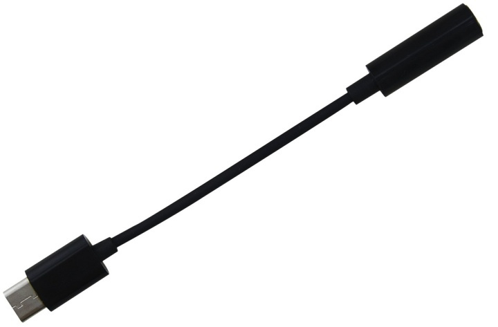 Adapter USB-C til 3,5 mm, Sort i gruppen SMARTPHONES & TABLETS / Opladere og kabler / Adaptere hos TP E-commerce Nordic AB (38-80911)