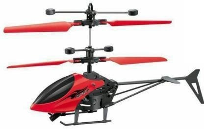 Radiostyrd helikopter, dubbla rotorblad, Röd i gruppen LEGETØJ, BØRN & BABY / Radiostyrede / Droner hos TP E-commerce Nordic AB (38-81176)