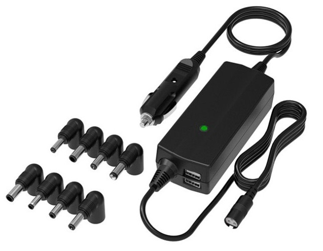 Universal laptopoplader til bil, 8 stik i gruppen BIL / Tilbehør / Accessories / 12 volt tilbehør hos TP E-commerce Nordic AB (38-81199)