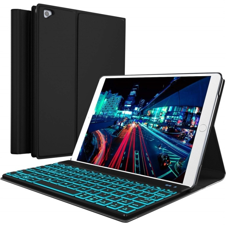 Baggrundsbelyst tastaturetui til iPad mini 4/5, sort i gruppen SMARTPHONES & TABLETS / Tablet beskyttelse / Apple iPad hos TP E-commerce Nordic AB (38-81203)
