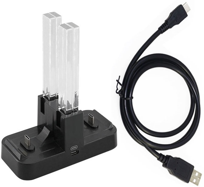 4 x Opladningsstation til Nintendo Switch og dens kontroller i gruppen HJEMMEELEKTRONIK / Spilkonsoller og tilbehør / Nintendo Switch / Tilbehør hos TP E-commerce Nordic AB (38-81221)