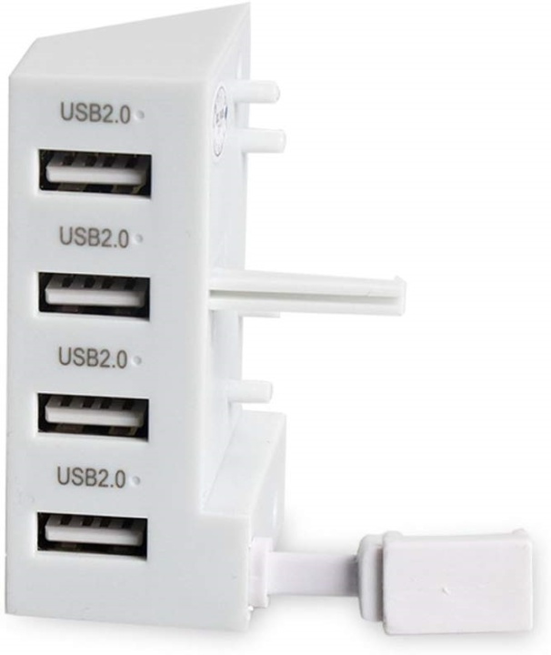 USB-Hub, 4 portar till Xbox One S, vit i gruppen HJEMMEELEKTRONIK / Spilkonsoller og tilbehør / Xbox One hos TP E-commerce Nordic AB (38-81248)