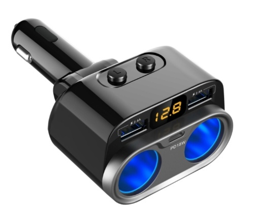 12 V-splitter, 2 12 V-stik, 3 USB-stik i gruppen BIL / Tilbehør / Accessories / 12 volt tilbehør hos TP E-commerce Nordic AB (38-81330)