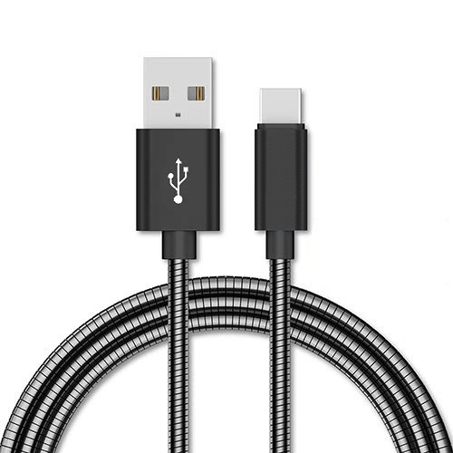 NORDIQZENZ USB-C kabel, Sølv, 1m i gruppen SMARTPHONES & TABLETS / Opladere og kabler / Kabler / Kabler Type C hos TP E-commerce Nordic AB (38-81352)
