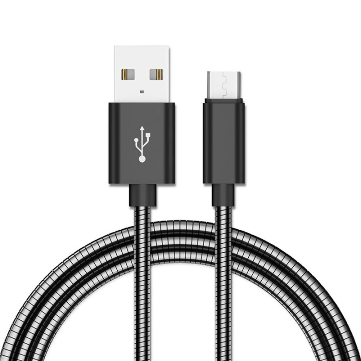 NORDIQZENZ Micro-USB kabel i Metal, 1m i gruppen SMARTPHONES & TABLETS / Opladere og kabler / Kabler / Kabler microUSB hos TP E-commerce Nordic AB (38-81353)