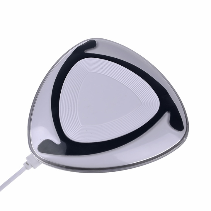 Trådløs Qi-oplader 5V 1A, hvid/sort i gruppen SMARTPHONES & TABLETS / Opladere og kabler / Trådløs Qi oplader hos TP E-commerce Nordic AB (38-81360)