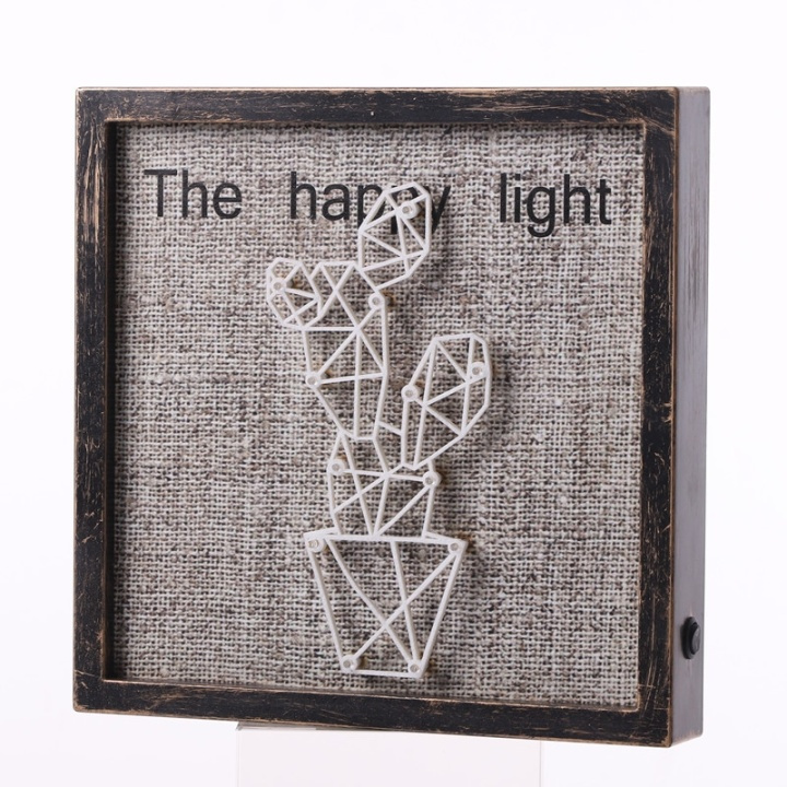 The Happy Light, tavle med LED-lys, kaktus i gruppen HJEMMEELEKTRONIK / Lys / Væglamper hos TP E-commerce Nordic AB (38-81373)