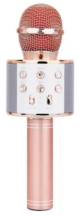 Karaoke mikrofon med Bluetooth, rosa guld i gruppen SPORT, FRITID & HOBBY / Sjove gadgets / Sjove gadgets hos TP E-commerce Nordic AB (38-81385)