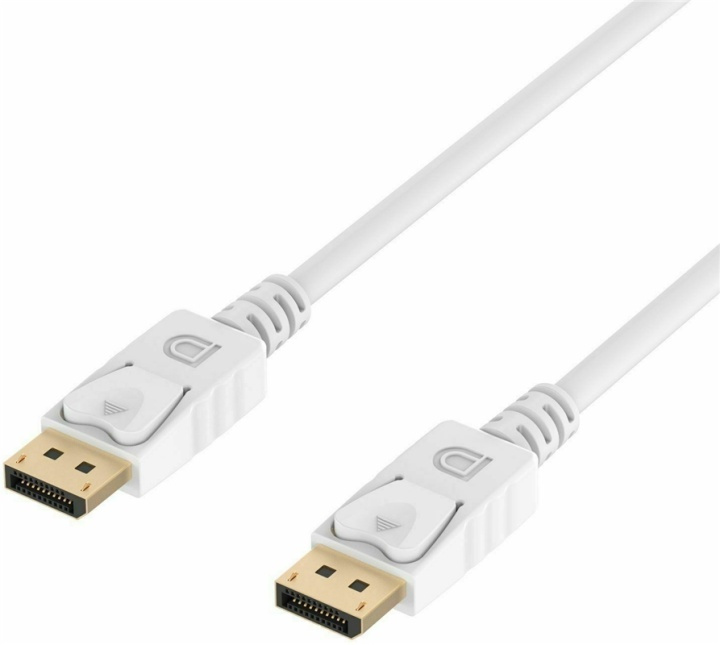 NORDIQZENZ Displayport til Displayport kabel, hvid, 1,8m i gruppen COMPUTERTILBEHØR / Kabler og adaptere / DisplayPort / Kabler hos TP E-commerce Nordic AB (38-81476)