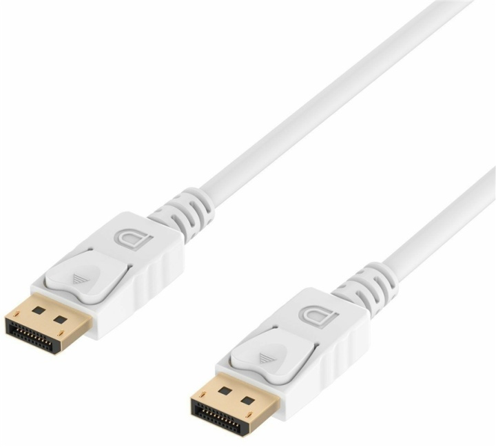 NORDIQZENZ Displayport til Displayport-kabel, Hvid, 2m i gruppen COMPUTERTILBEHØR / Kabler og adaptere / DisplayPort / Kabler hos TP E-commerce Nordic AB (38-81477)