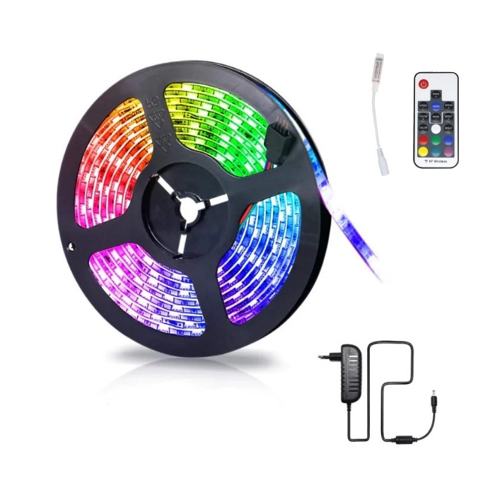 3528 RGB LED-strip med fjärrkontroll, 5m i gruppen HJEMMEELEKTRONIK / Lys / LED-kæder hos TP E-commerce Nordic AB (38-81511)