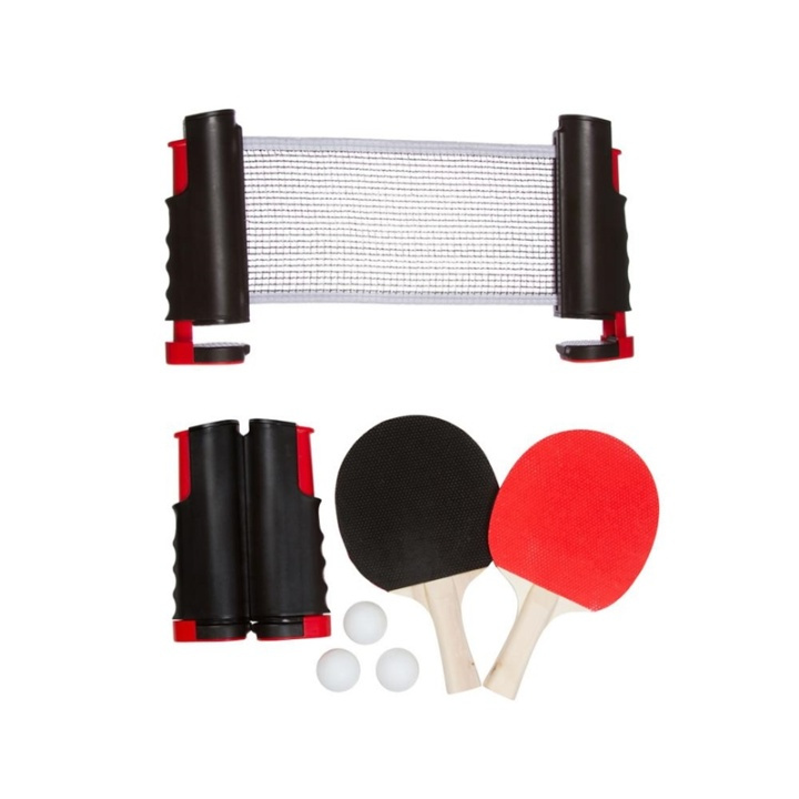 Portabelt pingisset inkl. nät, 3st bollar och 2st racketar i gruppen LEGETØJ, BØRN & BABY / Udeleg & Sport / Sport og spil hos TP E-commerce Nordic AB (38-81550)