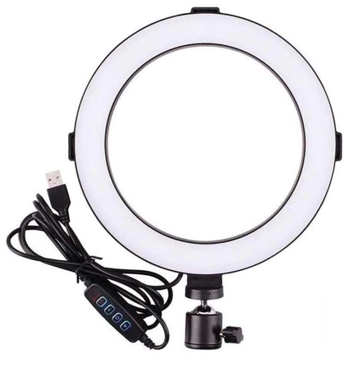 Ringlys 20cm - Perfekt til videoer eller make-up i gruppen HJEMMEELEKTRONIK / Foto og video / Fotografi udstyr / Ring light hos TP E-commerce Nordic AB (38-81639)