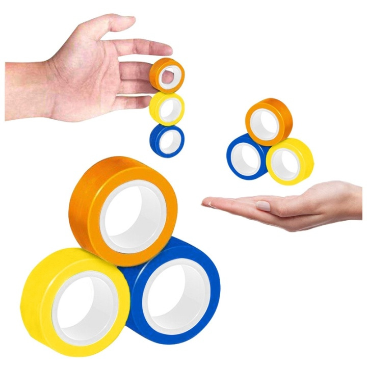 Magnetiske ringe 3-pakke - Anti-stress, Mix i gruppen LEGETØJ, BØRN & BABY / Legetøj / Fidget Spinners hos TP E-commerce Nordic AB (38-81767)