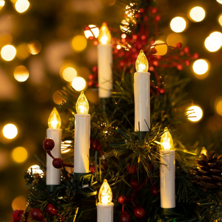 Juletræslys, Trådløse LED-lys, 10-pakke i gruppen HJEM, HUS & HAVE / Interiør / Julepynt hos TP E-commerce Nordic AB (38-81809)