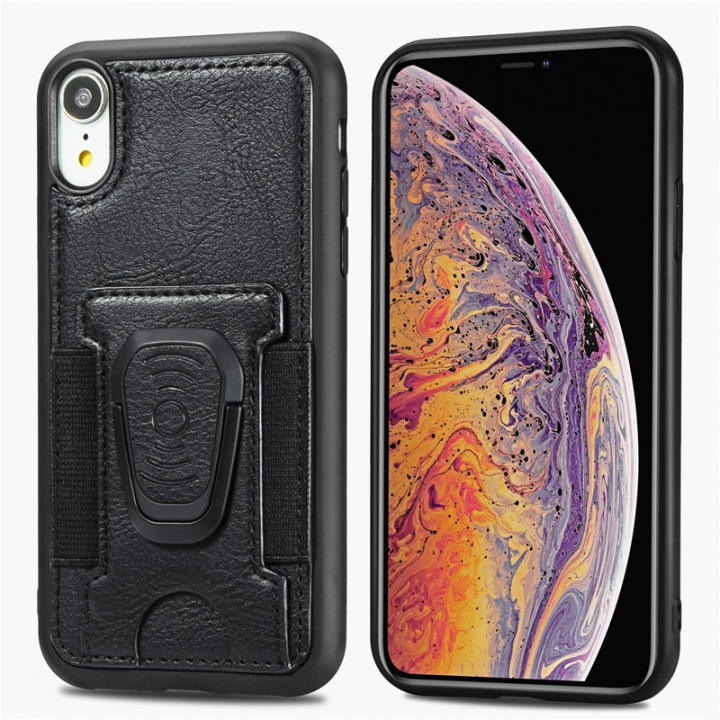 Mobilcover med ringeholder til iPhone 12 mini, Sort i gruppen SMARTPHONES & TABLETS / Mobil Beskyttelse / Apple / iPhone 12 Mini / Cover hos TP E-commerce Nordic AB (38-81984)