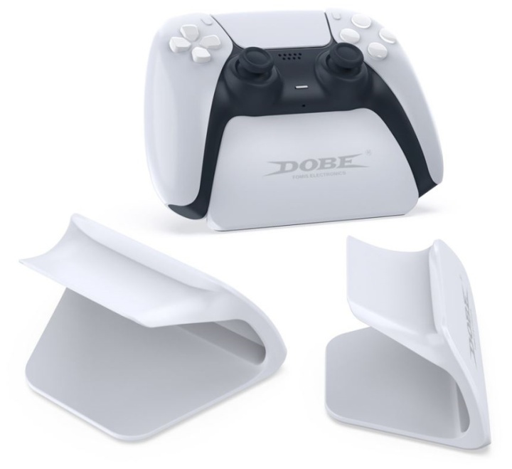 Dobe Stativ til PS5 DualSense controller, Hvid i gruppen HJEMMEELEKTRONIK / Spilkonsoller og tilbehør / Sony PlayStation 5 / Tilbehør hos TP E-commerce Nordic AB (38-82102)